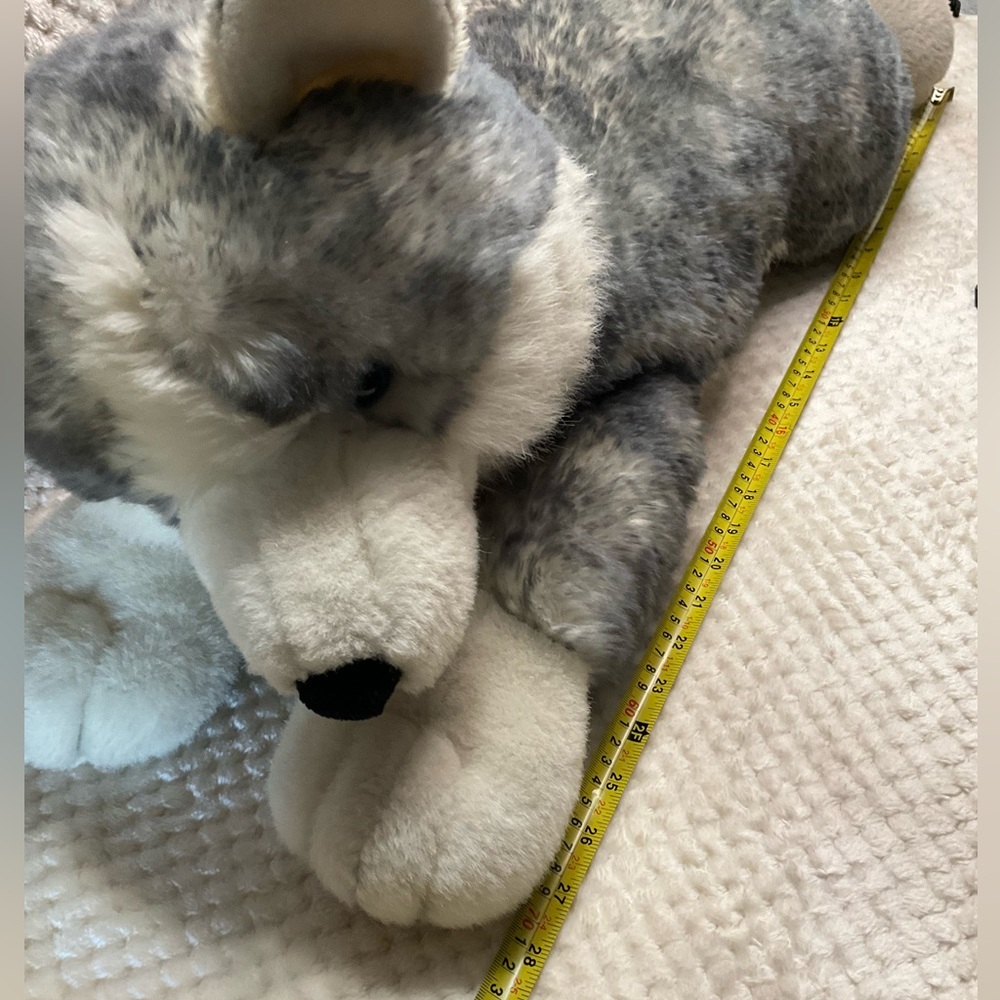 Aurora World Super Flopsie Mush Husky Dog 28 inch Plush Stuffed Animal Blue Eyes - Picture 12 of 16